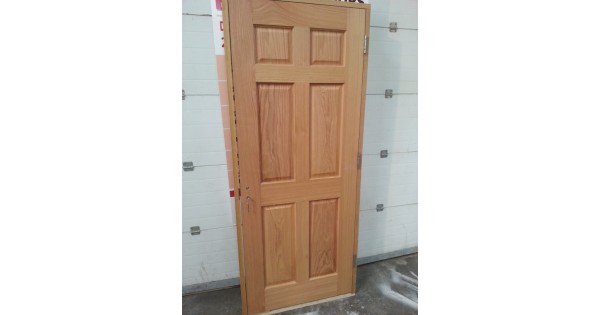 prehung 6 panel oak door set